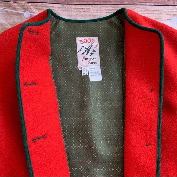 Vintage Red Boos Austrian 100% wool coat - Picture 6 of 9
